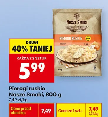Pierogi ruskie promocja w Biedronka