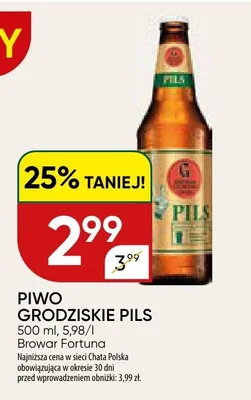 Piwo Grodziskie Pils promocja w Chata Polska