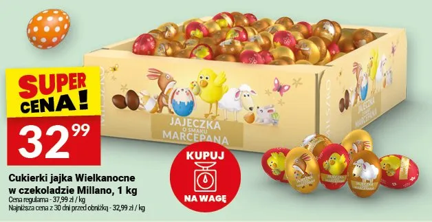 Cukierki jajka Wielkanocne w czekoladzie Milano promocja w Twój Market
