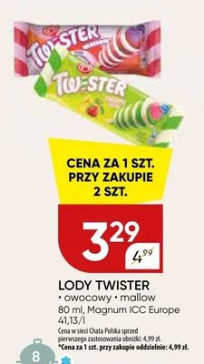 Lody Twister mallow ICC Europe promocja w Chata Polska