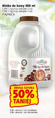 Mleko do kawy Barista Piątnica 3,1% promocja w Prim Market