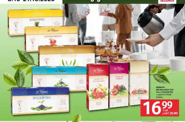Herbata Sir William's Tea Lady White promocja w Selgros