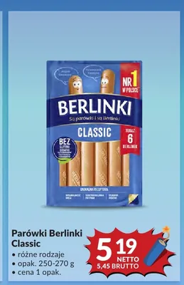 Parówki Berlinki Classic promocja w Makro