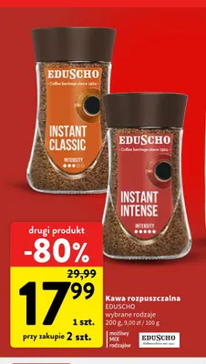 Kawa rozpuszczalna Eduscho Instant Classic promocja w Intermarche