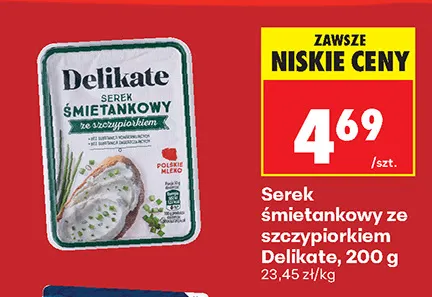 Serek śmietankowy ze szczypiorkiem Delikate promocja w Biedronka