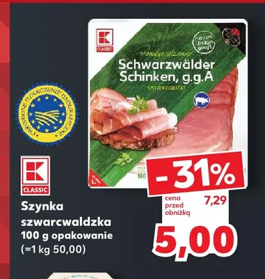 Szynka szwarcwaldzka K-Classic promocja w Kaufland