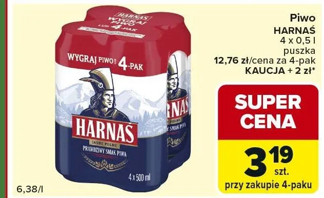 Piwo puszka promocja w Carrefour Express