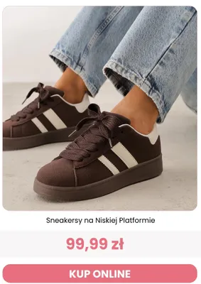 Sneakersy na Niskiej Platformie Reneé promocja w Renee