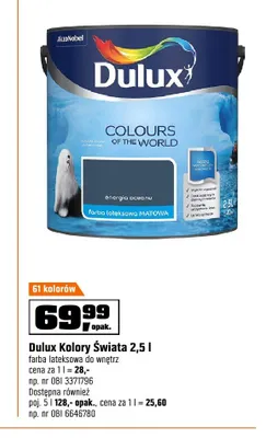 Farba lateksowa Dulux Kolory Świata promocja w OBI