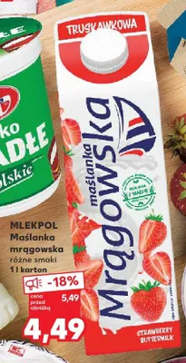 Maślanka mrągowska MLEKPOL promocja w Kaufland