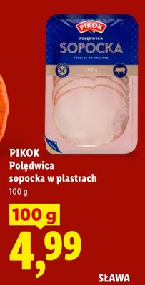 Polędwica sopocka w plastrach Pikok promocja w Lidl