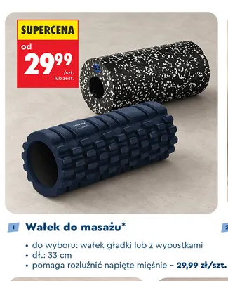 Wałek do masażu gładki Spokey 33 cm promocja w Biedronka