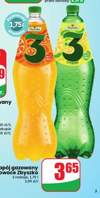 Napój gazowany 3 owoce pomarańcze Zbyszko promocja w Dino