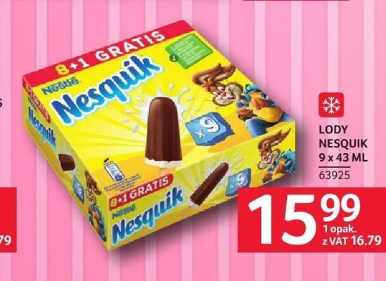 Lody Nesquik 9-pak promocja w Selgros