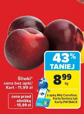 Śliwki promocja w Carrefour Market