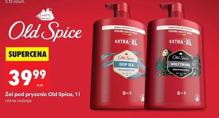 Żel pod prysznic Old Spice Wolfthorn promocja w Biedronka