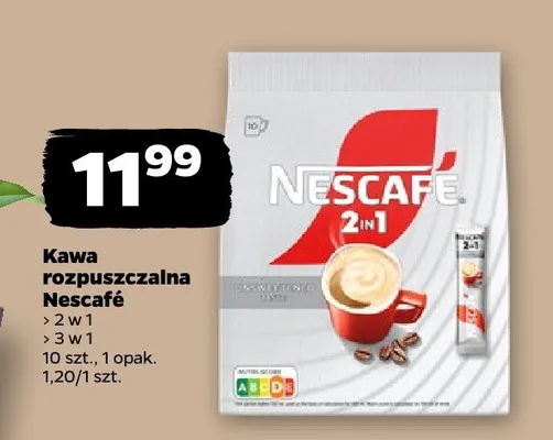Kawa rozpuszczalna 2 w 1 promocja w Netto
