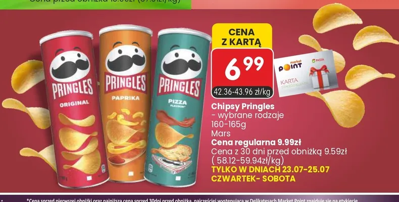 Chipsy Pringles Paprika promocja w Market Point