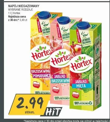Napój niegazowany Hortex brzoskwinia pomarańcza promocja w Słoneczko