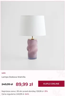 Lampa stołowa home&you Walnilla promocja w home&you