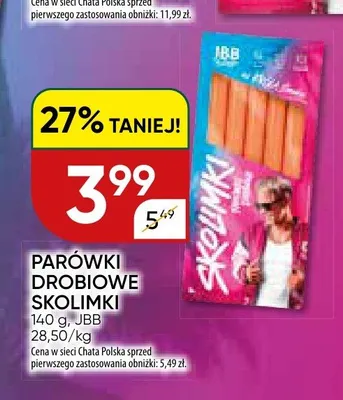 Parówki drobiowe Skolimki JBB promocja w Chata Polska