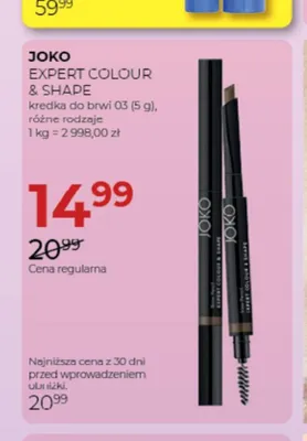 Kredka do brwi Joko Expert Colour & Shape 03 promocja w Drogerie Jawa