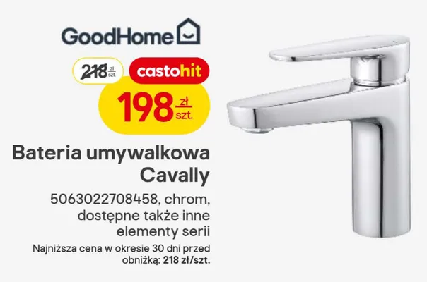 Bateria umywalkowa Cavally promocja w Castorama