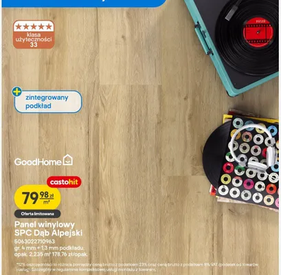 Panel winylowy SPC Dąb Alpejski promocja w Castorama