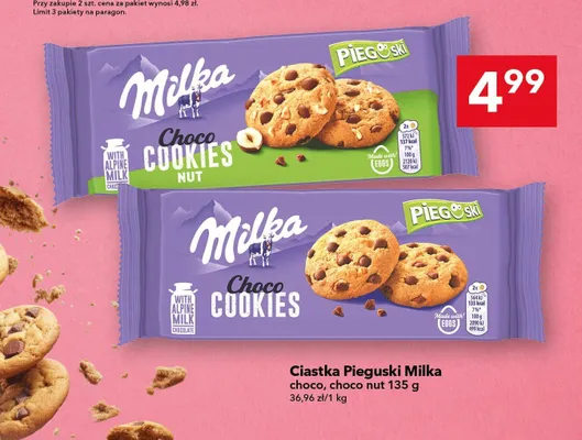 Ciastka choco cookies promocja w LEWIATAN