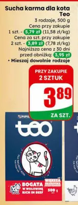 Mokra karma dla kota bogata w wołowinę promocja w Dino