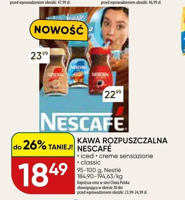 Kawa rozpuszczalna Nescafé Classic promocja w Chata Polska