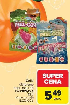 Żelki obierane 3D zwierzątka różne rodzaje promocja w Carrefour Market