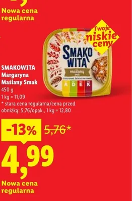Margaryna Maślany Smak Smakowita promocja w Lidl