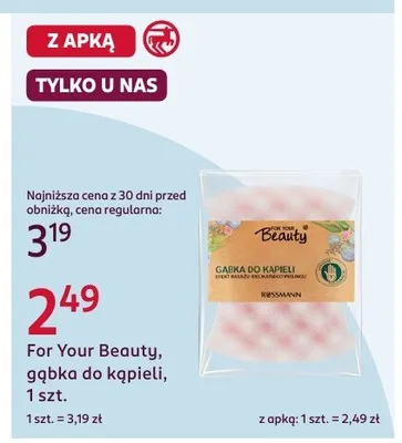 Gąbka do kąpieli promocja w Rossmann