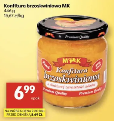 Konfitura brzoskwiniowa promocja w Delikatesy Centrum