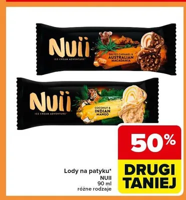 Lody na patyku salted caramel & macadamia, coconut & indian mango promocja w Carrefour Express