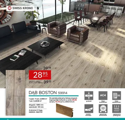 Panele laminowane dąb boston 59914 promocja w Abra Meble