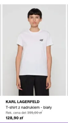 T-shirt z nadrukiem Karl Lagerfeld biały promocja w Lounge by Zalando