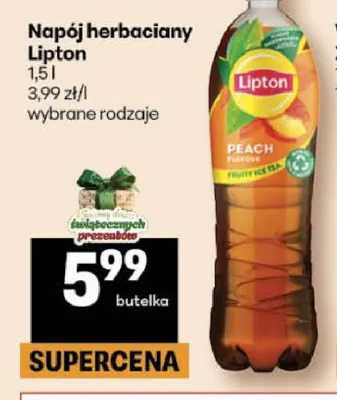Napój herbaciany Lipton Peach promocja w Delikatesy Centrum