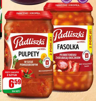Danie gotowe Pulpety w sosie pomidorowym Pudliszki promocja w Dino