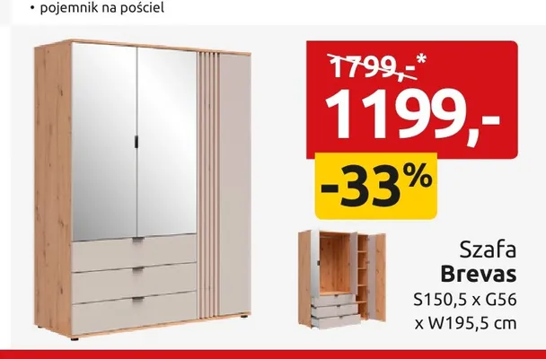 Szafa Brevas promocja w Black Red White