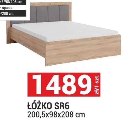 Łóżko SR6 200,5x98x208 cm promocja w Merkury Market