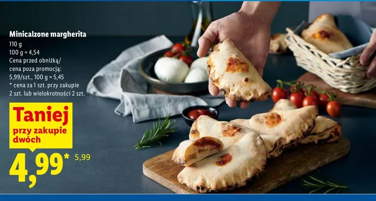 Minicalzone margherita promocja w Lidl