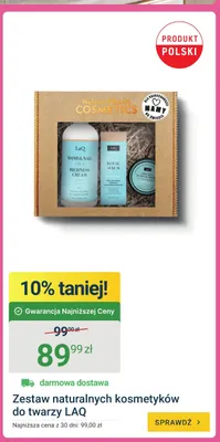 Zestaw naturalnych kosmetyków do twarzy LAQ promocja w ERLI