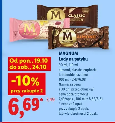 Lody na patyku Classic Magnum promocja w Lidl