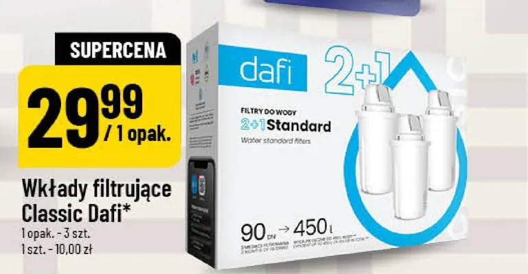 Wkłady filtrujące Classic Dafi 3-pak promocja w POLOmarket