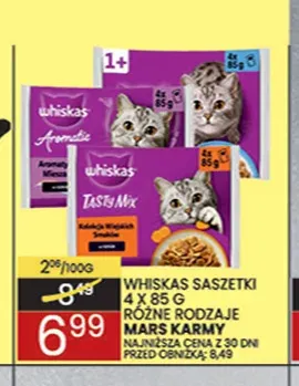 Karma dla kotów saszetki Whiskas 4-pak promocja w Wafelek