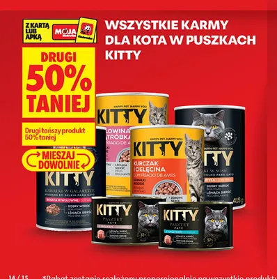 Karma dla kota pasztet z królikiem Kitty promocja w Biedronka