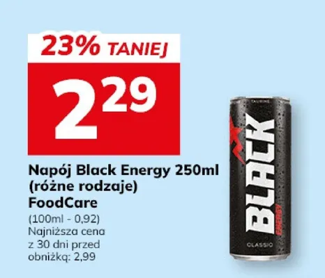 Napój energetyczny Black Energy różne rodzaje promocja w Hitpol