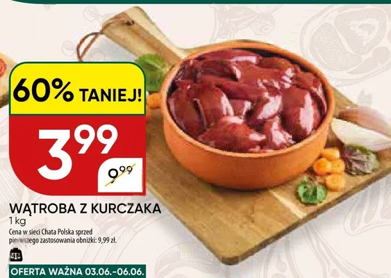 Wątroba z kurczaka promocja w Chata Polska